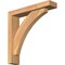 Ekena Millwork Thorton Block Smooth Bracket w/ Offset Brace, Western Red Cedar, 3 1/2"W x 16"D x 16"H BKT0402X16X16THR05SWR - alternate 1